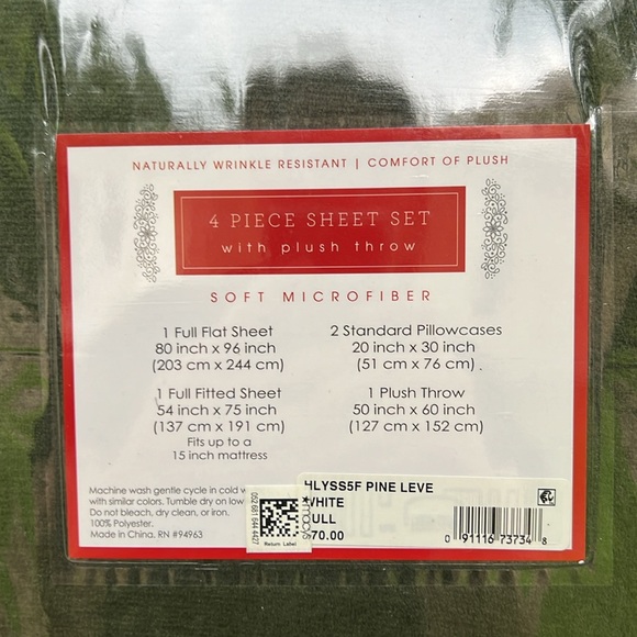 NWT Soft Microfiber 4 Piece Full Sheet Set - Picture 5 of 6